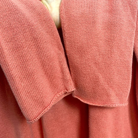 Eileen Fisher Organic Cotton Drop Shoulder Coral Sweater size Large - Picture 12 of 13